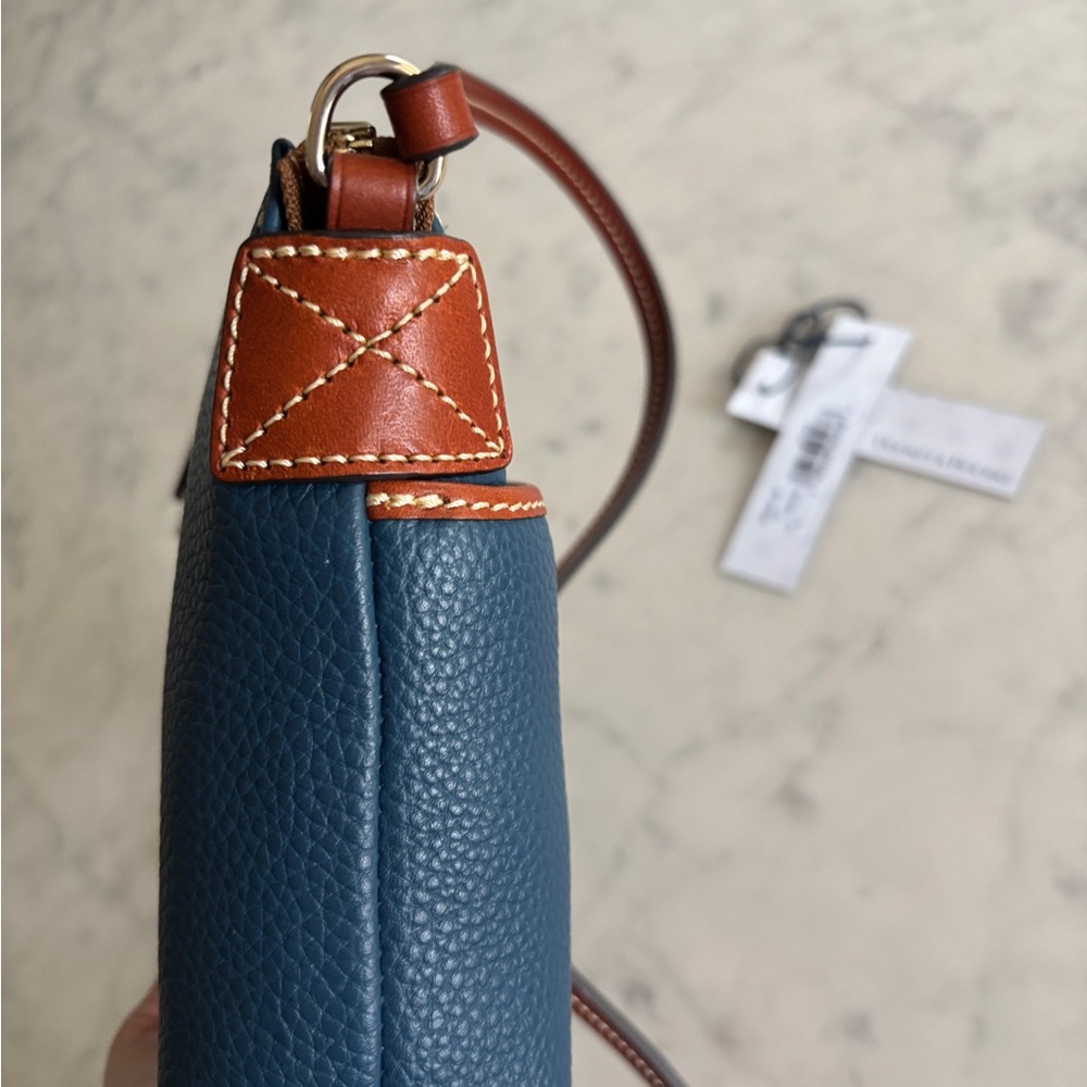 Dooney & Bourke Rosie Blue and Tan Crossbody Bag - Picture 8 of 11